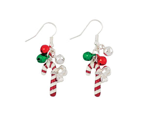 Candy Cane Jingle Earrings