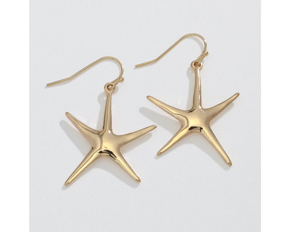 Gold Starfish Earrings