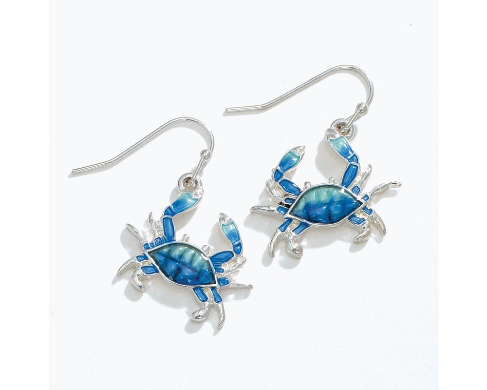 Blue Crab Earrings