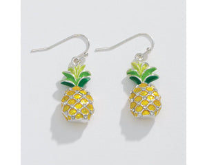 Enamel Pineapple Earrings