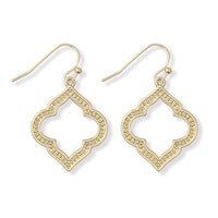 Ornate Open Gold Drops Earrings