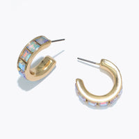 AB Crystal Inlay Hoop Earrings