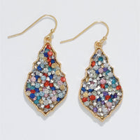 Multicolored Rhinestone Earrings