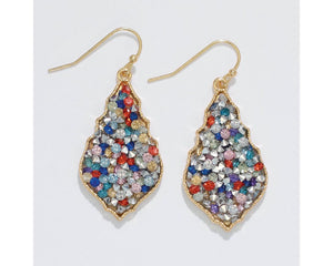 Multicolored Rhinestone Earrings
