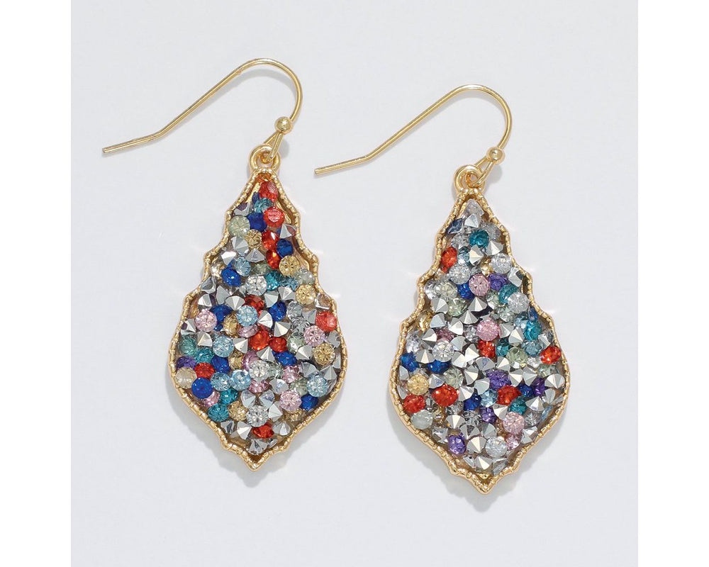 Multicolored Rhinestone Earrings