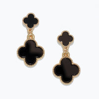 Black Clover Drop Earrings