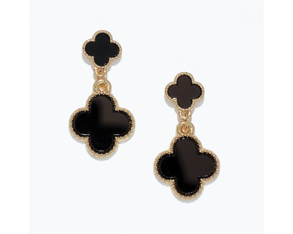 Black Clover Drop Earrings