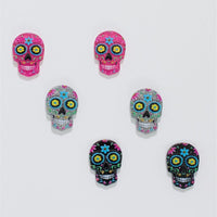 Sugar Skull Stud Earrings Set