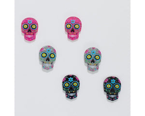 Sugar Skull Stud Earrings Set