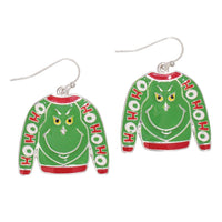 Grinch Sweater Earrings