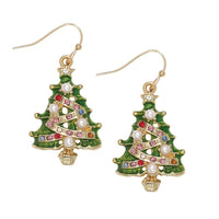 Ornate Christmas Tree Earrings