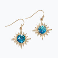 Blue Shell Starburst Earrings