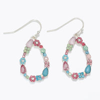 Multicolored Crystal Drop Earrings