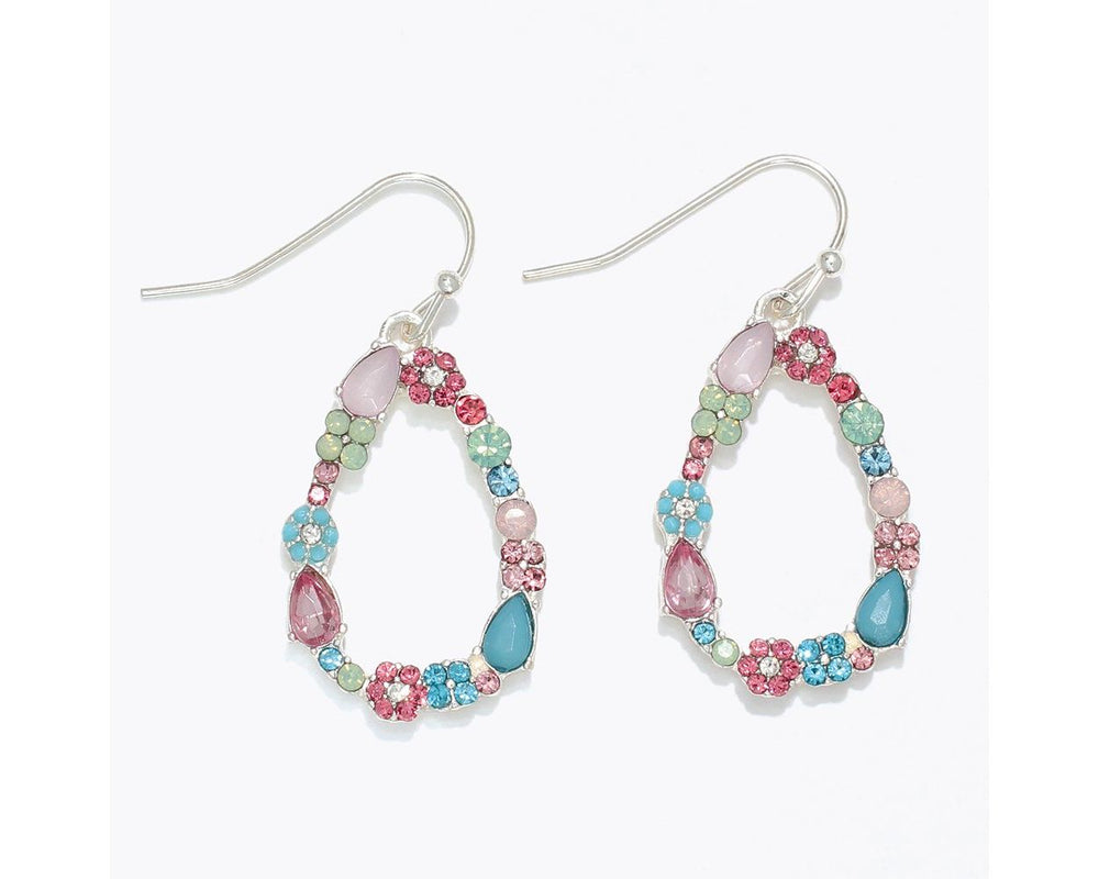 Multicolored Crystal Drop Earrings