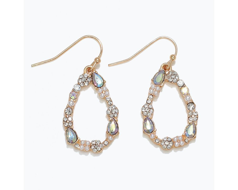 Gold Wreath Teardrop Earrings