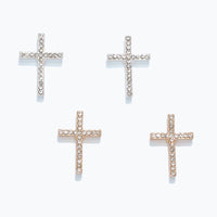 Crystal Cross Duo Earrings