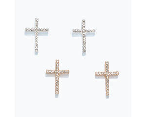 Crystal Cross Duo Earrings