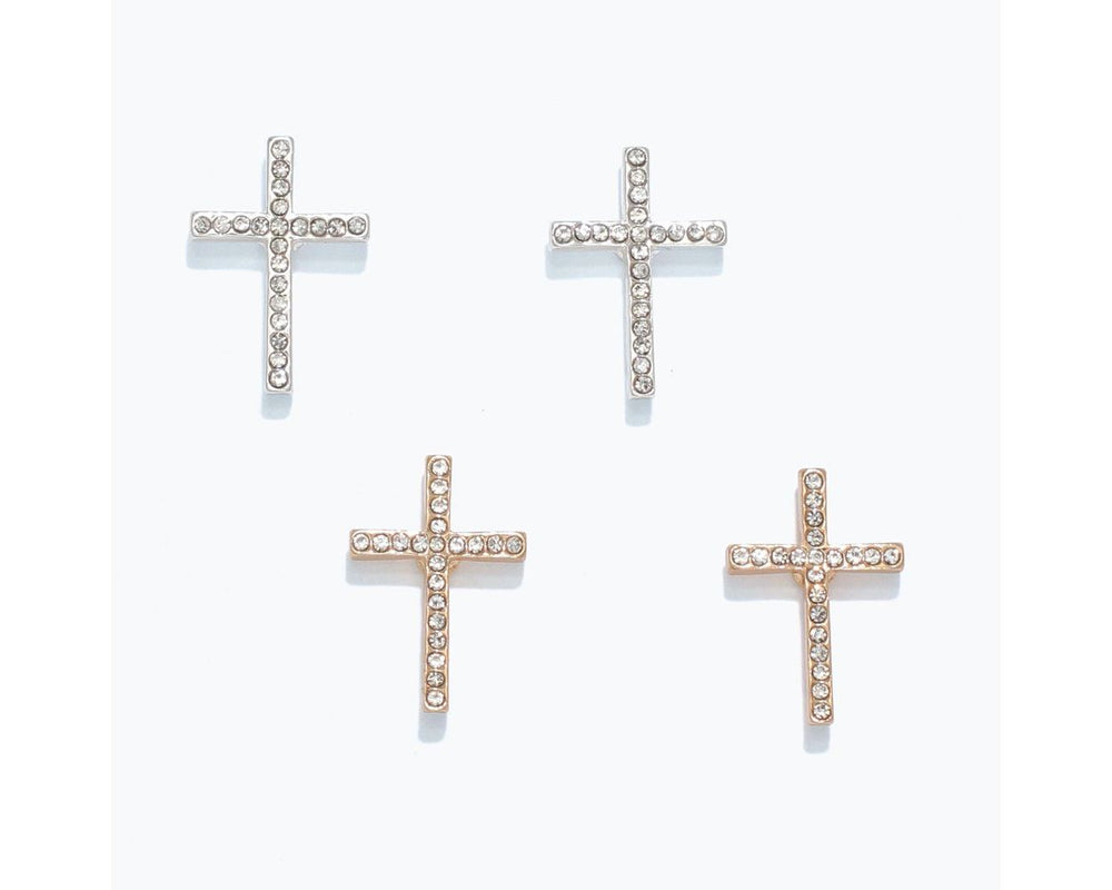 Crystal Cross Duo Earrings