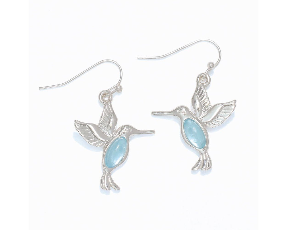 Silver Hummingbird Earrings