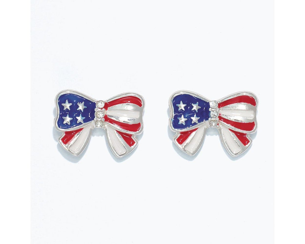 Patriotic Bow Earrings