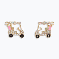 Crystal Golf Cart Earrings