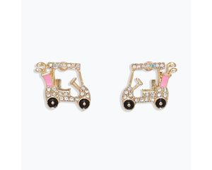 Crystal Golf Cart Earrings