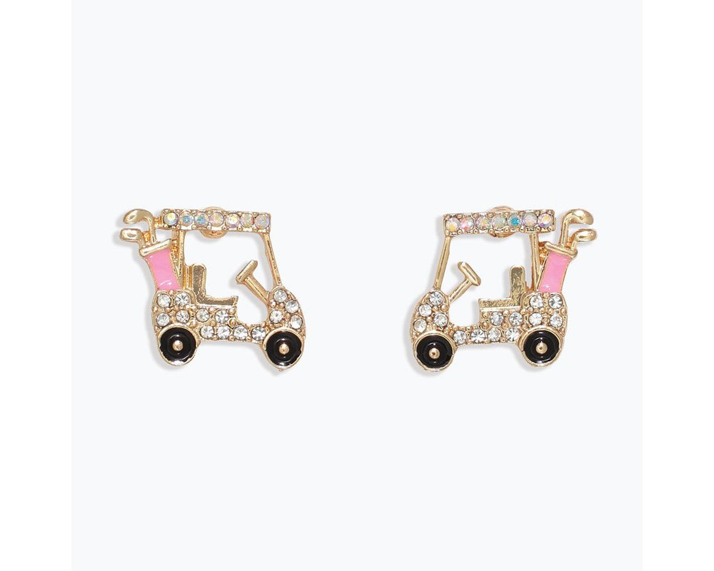 Crystal Golf Cart Earrings