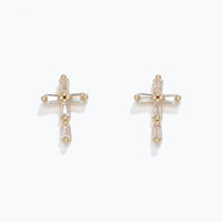Crystal Cross Earrings