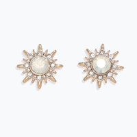 Gold Sunburst Earrings