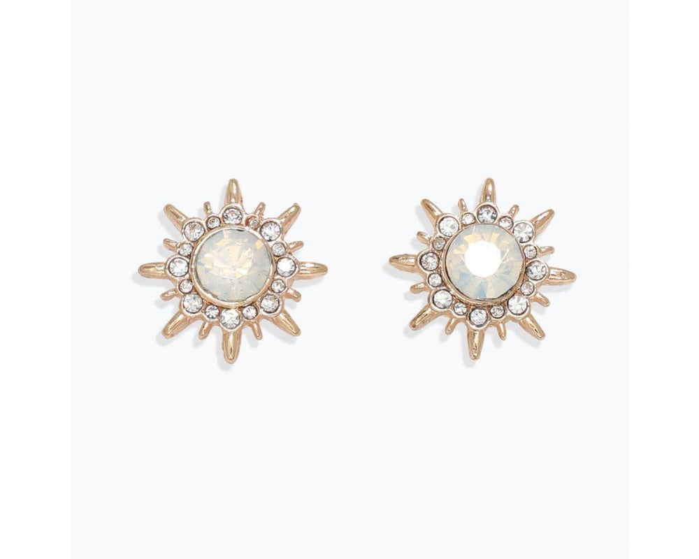 Gold Sunburst Earrings