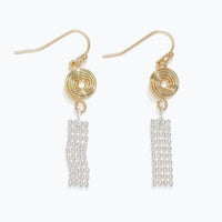 Gold Spiral Mesh Earrings