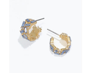 Blur Crystal Hoop Earrings