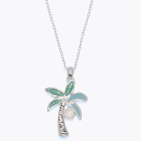 Silver Palm Tree Necklace