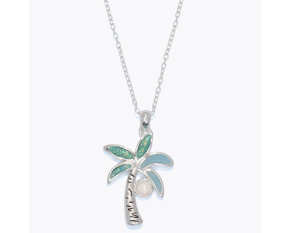 Silver Palm Tree Necklace
