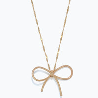 Dainty Gold Bow Necklace