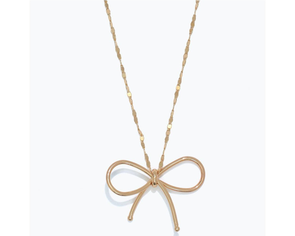 Dainty Gold Bow Necklace