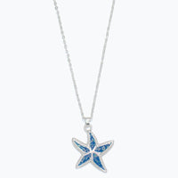 Blue Starfish Resin Necklace