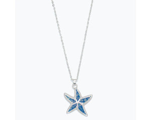 Blue Starfish Resin Necklace