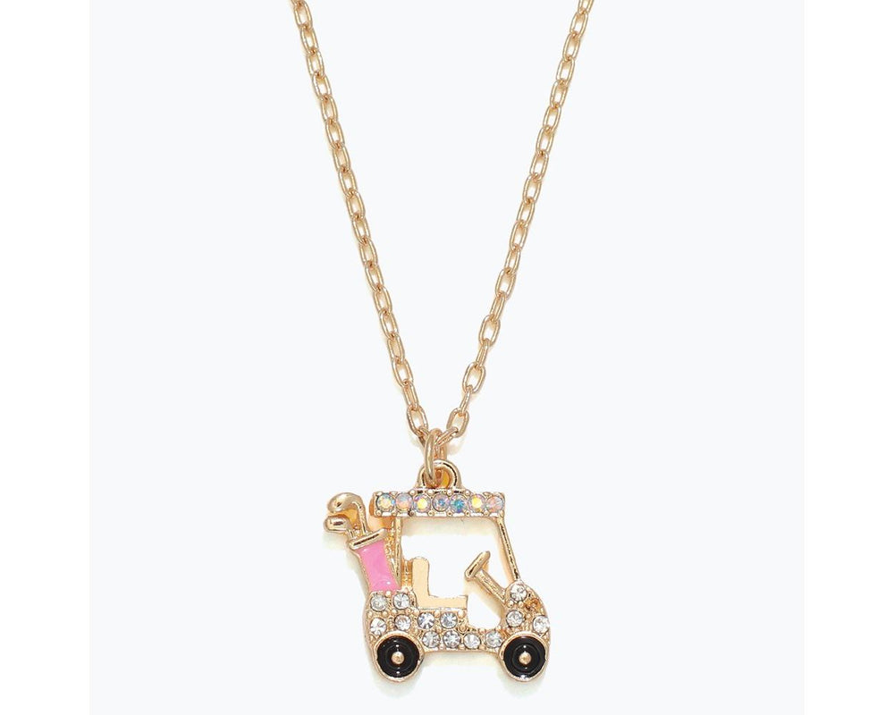 Pink Golf Cart Necklace