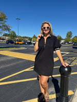 Front Zipper Mini Dress
