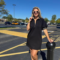 Front Zipper Mini Dress