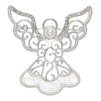 Openwork Angel Brooch