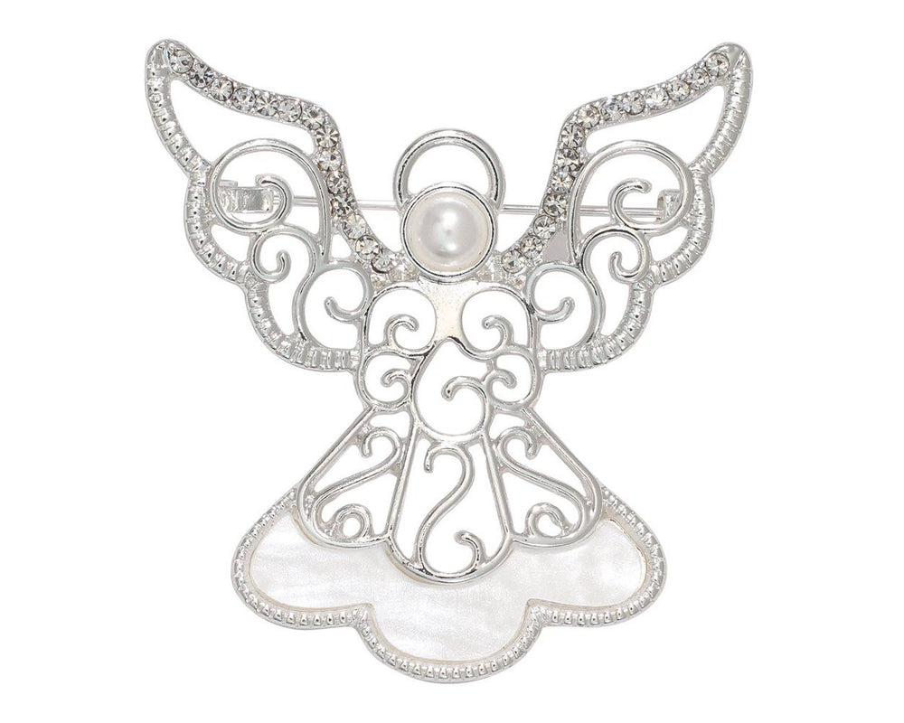 Openwork Angel Brooch