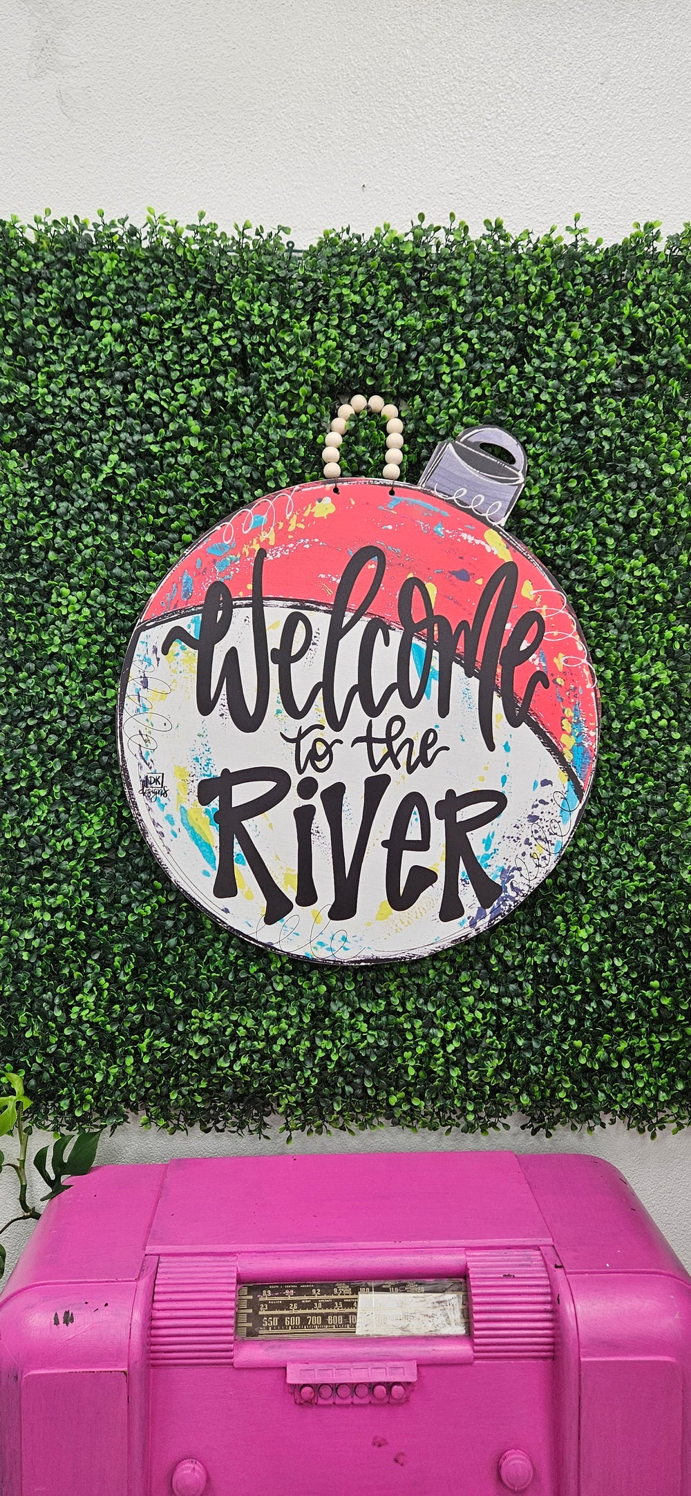 Welcome To The River Bobber Door Hanger