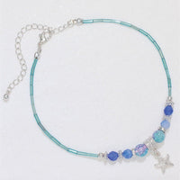 Starfish Crackle Bead Anklet