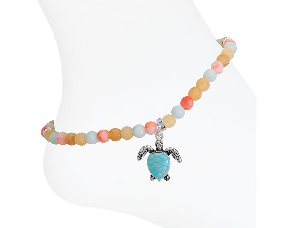 Aqua Turtle Anklet