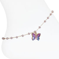 Crystal Butterfly Anklet