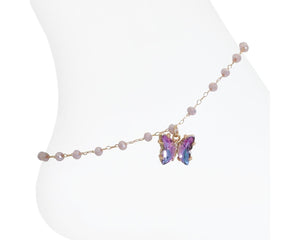 Crystal Butterfly Anklet