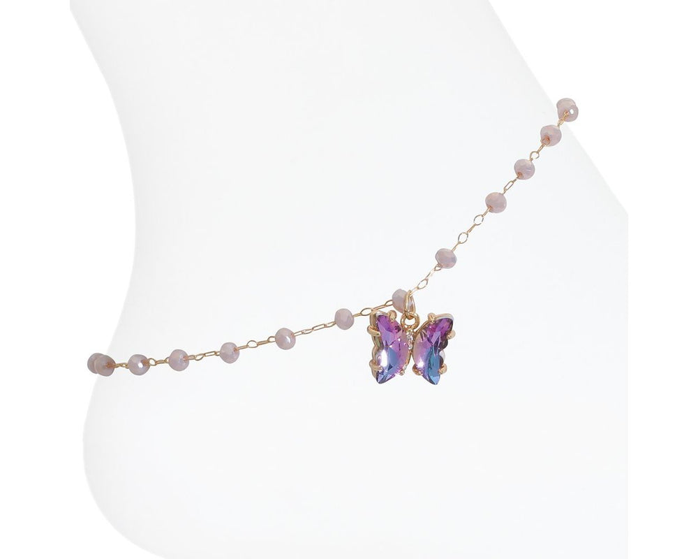 Crystal Butterfly Anklet