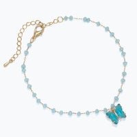 Aqua Butterfly Anklet